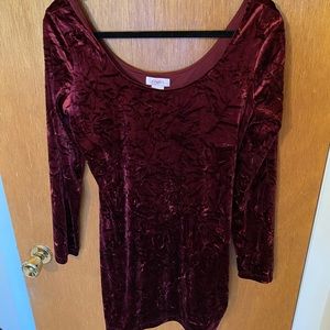 Velvet Scoop-neck Dress